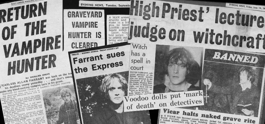 1970s 1980s 1990s 2000s newspaper reports David Farrant Highgate vampire paranormal Wicca witchcraft